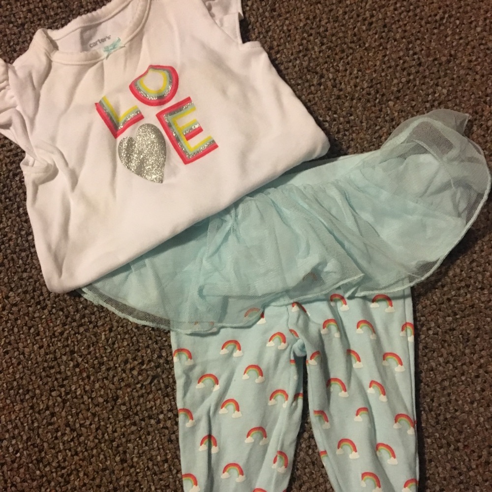 Two piece carters rainbow outfit